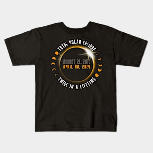 Total Solar Eclipse Twice in A lifetime Kids T-Shirt